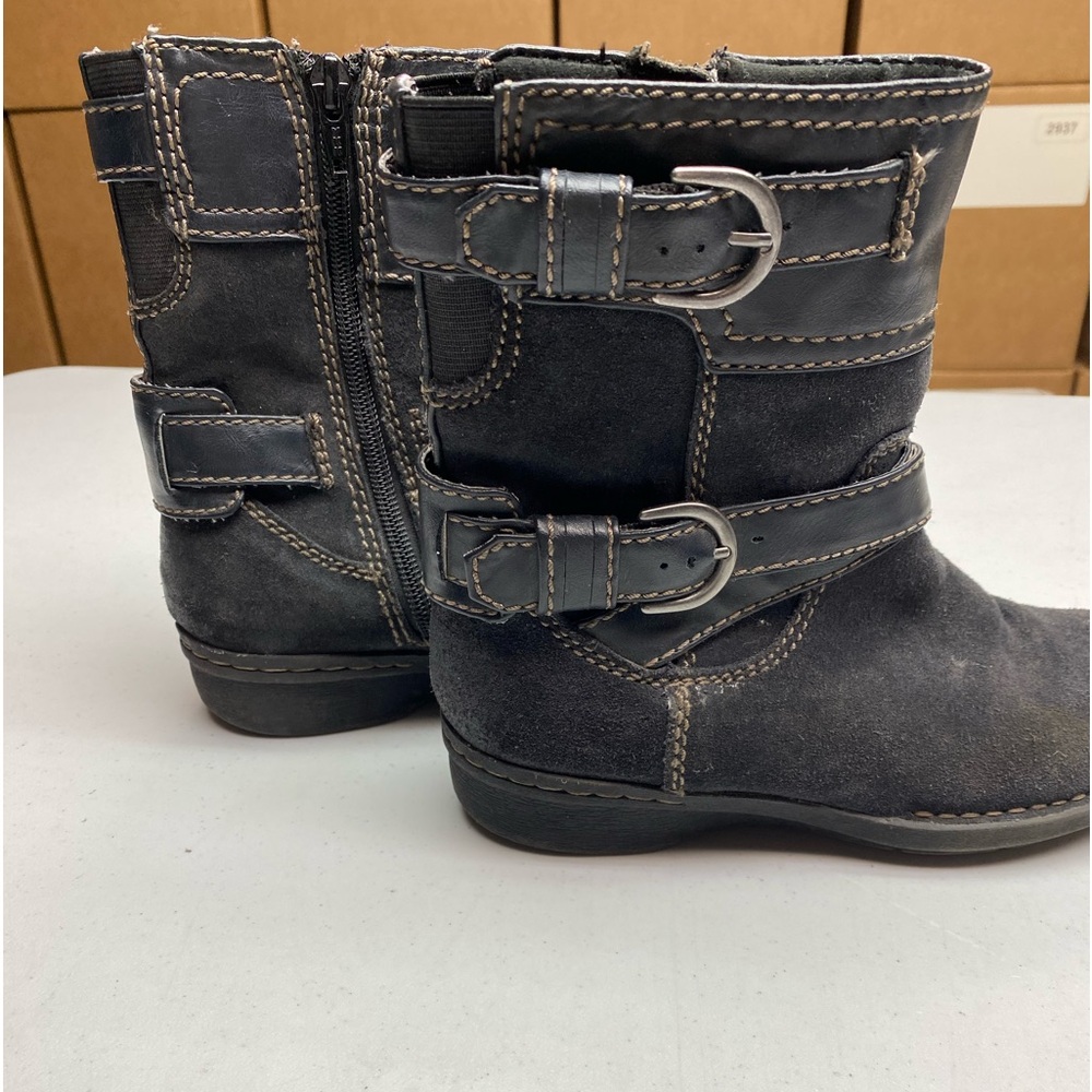 Clarks BLK Suede Ankle Boots 5 Fall Sale
